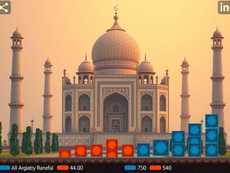 Taj Mahal Puzzle Mastery gameplay screenshot showing architectural puzzles